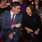 El presidente del Gobierno, Pedro Sánchez y la presidenta del Congreso, Francina Armengol
