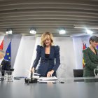 Pilar Alegría en la rueda de prensa tras el Consejo de Ministros