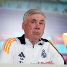 Carlo Ancelotti, en la rueda de Prensa de hoy