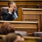 El diputado del Grupo Mixto José Luis Ábalos, durante una sesión en el Congreso.