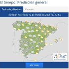 Mapa de predicción meteorológica.