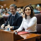 La presidenta de la Comunidad de Madrid, Isabel Díaz Ayuso, en el Pleno de la Asamblea de Madrid.