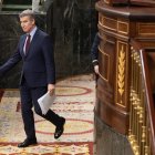 El presidente del PP, Alberto Núñez Feijóo, en el Congreso de los Diputados
