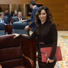 Isabel Díaz Ayuso, la pasada semana en la Asamblea de Madrid.