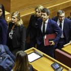 El presidente de la Generalitat Valenciana, Carlos Mazón, y sus consellers el día de después de la dana del 29 de octubre.