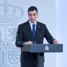 Sánchez en una comparecencia