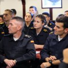 La Princesa, en sus clases en el Buque Escuela Juan Sebastián de Elcano.