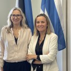 Paula Llobet, concejala de Turismo del Ayuntamiento de Valencia, y Margot Roose, vicealcaldesa de Tallín