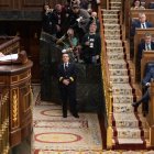 El presidente del PP, Alberto Núñez Feijóo, interviene durante una sesión plenaria en el Congreso de los Diputados