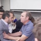 Javier Pérez Dolset empuja a Víctor de Aldama tras la rueda de Leire Díez