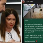 La fontanera del PSOE, Leire Díez, y uno de los mensajes que le han mandado
