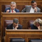 El secretario de organización del PSOE, Santos Cerdán, durante un pleno en el Congreso.