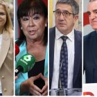 Pilar Bernabé, Cristina Narbona, Patxi López y José Manuel Franco, dirigentes del PSOE con currículum falso