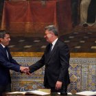 Vicente Martínez Mus, conseller de Medio Ambiente, Infraestructuras y Territorio del Gobierno valenciano, en su toma posesión de su cargo, en presencia del presidente de la Generalitat, Carlos Mazón, durante la toma de posesión de los nuevos consellers, en el Palau de la Generalitat, a 16 de julio de 2024