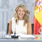 (Foto de ARCHIVO)
La vicepresidenta segunda y ministra de Trabajo y Economía Social, Yolanda Díaz, muy sonriente tras conocer estos datos. 
Eduardo Parra / Europa Press
29/7/2025