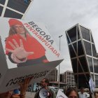 Protesta ante el juzgado por la declaración de Begoña Gómez ante el juez Peinado