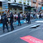 Incidentes durante la última etapa de La Vuelta.
Jesús Hellín / Europa Press
14 SEPTIEMBRE 2025;PALESTINA;CICLISMO;VUELTA CICLISTA;ESPAÑA;PIXELADA
14/9/2025