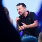 Pablo Iglesias, en la Uni de Otoño de Podemos en Espacio Ventas, el 18 de octubre.