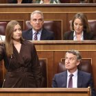 La portavoz del PP en el Congreso, Ester Muñoz, durante una sesión de control al Gobierno en el Congreso.