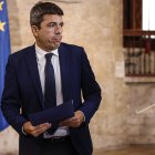 Carlos Mazón tras la comparecencia en la que anunció su dimisión el pasado lunes