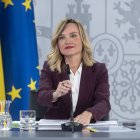 La ministra de educación, formación profesional y deportes, Pilar Alegría, ofrece declaraciones en la rueda de prensa posterior a la reunión del Consejo de Ministros, a 11 de noviembre de 2025, en Madrid (España). Han aprobado los 36,5 millones de euros correspondientes al Fondo de Inversiones de Teruel, FITE.

Alberto Ortega / Europa Press
11/11/2025