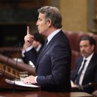 El presidente del PP, Alberto Núñez Feijóo, interviene en el Congreso