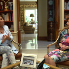 Meli Camacho y Teresa Campos en una de las grabaciones de su programa de Youtube Enredados en la Red.