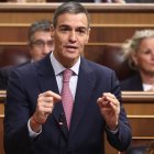 ¡El presidente del Gobierno, Pedro Sánchez, interviene durante una sesión de control al Gobierno, en el Congreso de los Diputados, a 19 de noviembre de 2025, en Madrid.
Europa Press
19/11/2025