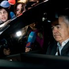 Santos Cerdán a su salida de la prisión de Soto del Real