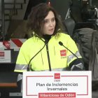 La presidenta de la Comunidad de Madrid, Isabel Díaz Ayuso, presenta el Plan Especial de Vialidad y Protección Civil