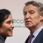 La presidenta de la Comunidad de Madrid, Isabel Díaz Ayuso, y el presidente del PP, Alberto Núñez Feijóo.