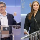 El portavoz del PSOE en el Congreso, Patxi López, y la portavoz del PP, Ester Muñoz.