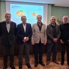 Autoridades presentes en el acto de presentación de la investigavión en la sede de AVA-ASAJA.