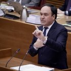 Juanfran Pérez Llorca en el debate de investidura en Les Corts