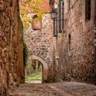 Siguenza, Guadalajara, Castilla la Mancha. December 1, 2024. The Puerta del Sol in Siguenza is part of the city wall and was created in the 14th century by order of Bishop Giron de Cisneros. Through it you can access a more natural part of the city.