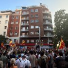 Manifestación a escasos metros de la sede del PSOE en Ferraz
