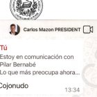 Conversación entre el expresidente Carlos Mazón y la exconsellera Salomé Pradas