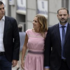 Pedro Sánchez, Susana Sumelzo y José Luis Ábalos