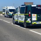 Intervención de la Guardia Civil en un accidente.