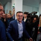 Miguel Ángel Gallardo durante la noche electoral