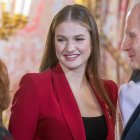 La Princesa Leonor en la recepción del Toisón de Oro en el Palacio Real.