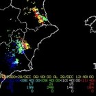 Localización de las tormentas en la Comunitat Valenciana