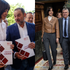 Diana Morant junto a José Luís Ábalos y Santos Cerdán