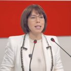 La ministra de Ciencia y líder del PSPV-PSOE, Diana Morant, con su look gafas