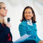 Ana Botín, presidenta de Santander y Lucy Rigby, City Minister Gobierno británico.