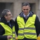 El ministro de la Presidencia, Félix Bolaños, y el presidente del Gobierno, Pedro Sánchez.