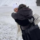 Yolanda Díaz, con su hija en Helsinki
