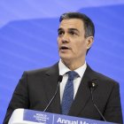 El presidente del Gobierno, Pedro Sánchez, en Davos