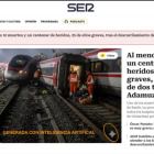 Portada de la SER, con una imagen hecha con IA