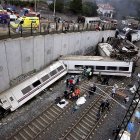 Imagen de los trenes del descarrilamiento de Adamuz